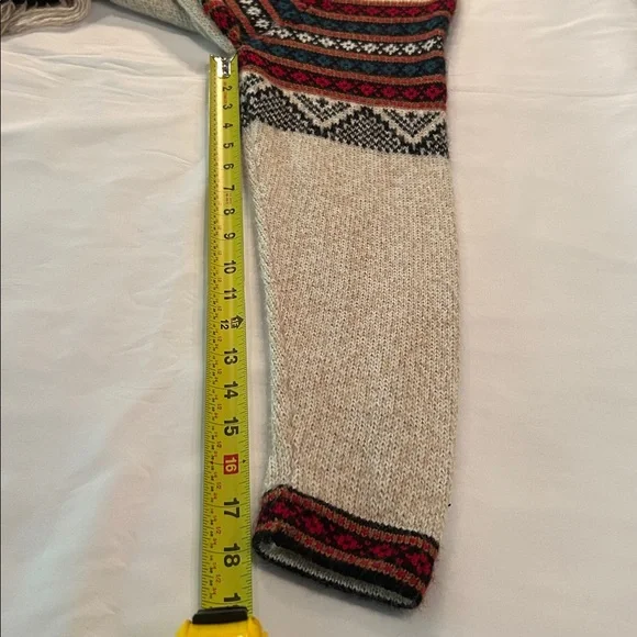 Ecologic Arts Women’s Alpaca V-Neck Hooded Sweater with Fringe Soft Comfy Boho - Picture 7 of 9